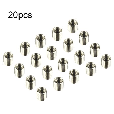 

Goodhd 20pcs Threaded Inserts Inner M6X1.0 Outer M8X1.25 Length 10MM Male Female Nut