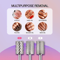 thumbnail image 6 of PANA USA Professional 3/32" Big Pink & White Nail Drill Carbide Bit - For Manicure, Pedicure, Acrylic Nail Art Drill Electric Dremel Machine - Silver, Coarse Grit, 6 of 7