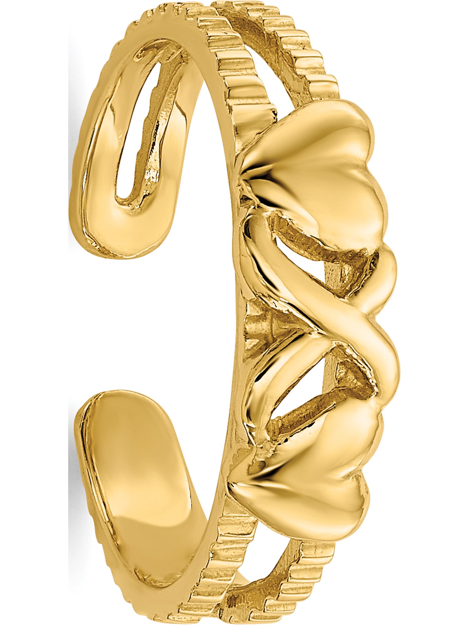 Yellow Gold X Toe Ring