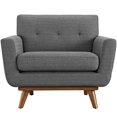 thumbnail image 2 of Hawthorne Chaise d'Appoint Rembourrée de la Collection en Gris, 2 of 5