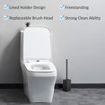 thumbnail image 3 of Juego de cepillos de baño de acero inoxidable de alta resistencia, aspecto moderno con diseño antisalpicaduras, mejora la estética y la higiene del baño (negro), 3 of 5