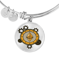 thumbnail image 2 of Ethereum Black Bracelet Stainless Steel or 18k Gold Circle Bangle, 2 of 7