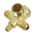 thumbnail image 1 of LOLIPPYY 1Pcs 4-Ways Air Compressor Check Valve Zinc Alloy Golden Non-Return Industrial Use, 1 of 6