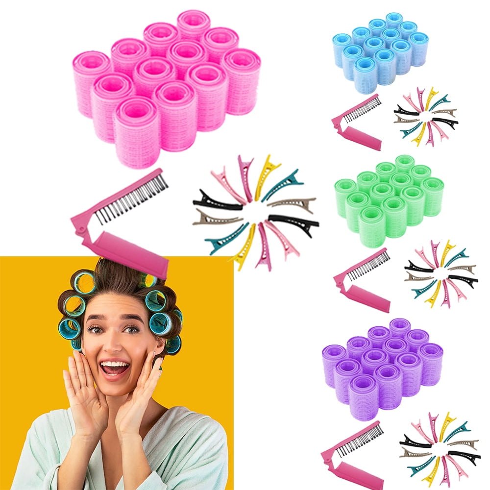 Dicasser 196 Pcs Hair Rollers Set,144 Pcs Self Grip Hair Volume Curlers