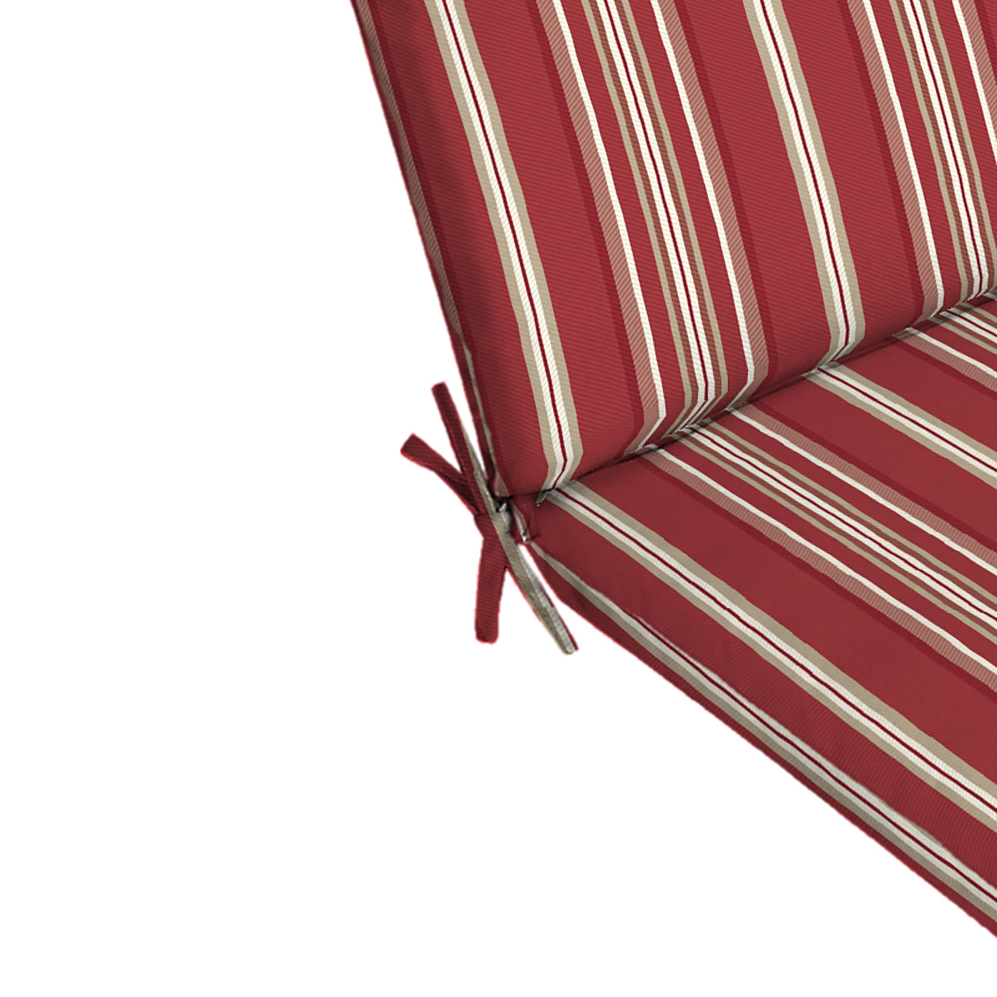 Better Homes & Gardens 44" L x 21" W Red Stripe 1 Piece Rectangle Outdoor Chair Cushion