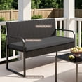 thumbnail image 6 of 4 Pieces Patio Furniture Set, Wicker Outdoor Conversation Set with Coffee Table, Patio Chairs Set for Yard, Garden, Poolside, Black Cushions, 6 of 11