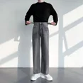 thumbnail image 4 of Pantalones vaqueros rectos para hombre, moda coreana, ropa de trabajo, vaqueros para hombre con bolsillos, tendencia primavera otoño 2024, Buggy Stacked Xs, 4 of 5