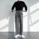 thumbnail image 4 of Pantalones vaqueros rectos para hombre, moda coreana, ropa de trabajo, vaqueros para hombre con bolsillos, tendencia primavera otoño 2024, Buggy Stacked Xs, 4 of 5