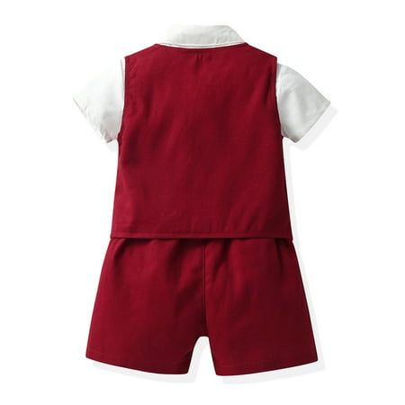 

kpoplk Baby Outfit Boy Baby Girl Outfits MamaÂ´s Sunshine Short Sleeve T-Shirt Floral Shorts Bottoms Headband 3Pcs Clothes Set(Red)
