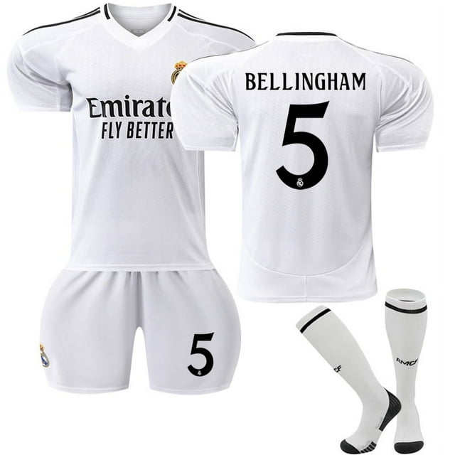 Maillot de Soccer Garçons Filles Enfants RONALDO 7 Croos 8 BELLINGHAM 5 MBAPPE 9