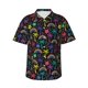thumbnail image 1 of Fotbe Colorful Palms Camisa Hawaiana para Hombre Unisex – Camisa Casual de Verano con Botones de Manga Corta de Algodón y Lino,XX-Large, 1 of 7