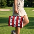 thumbnail image 4 of Whosucclay Golf Cart Accessories for Club Car EZGO, 4 Storage Pockets Golf Cart Seat Cushion Cover Stain-Resistant Club Car Seat Cover, American Flag Striped, 4 of 9