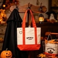 thumbnail image 4 of Spirit EST 1993 Canvas Tote Bag, Halloween Mini Tote Purse, Reusable Shoulder Handbag for Party, Shopping, Travel & Daily Use, 4 of 5