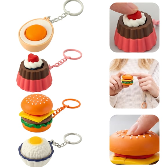 Click Fidget Keychain Stress Relief Toy Anxiety Relief Tool Sensory Clicker for Focus Calm Teens Adults Students Office Workers Classroom Desk Use,D