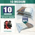 thumbnail image 2 of Vacuum Storage Bags, 10 Medium Space Saver Vacuum Seal Bags, Space Bags, Vacuum Sealer Bags for Clothes with Travel Hand Pump (10M), 2 of 4