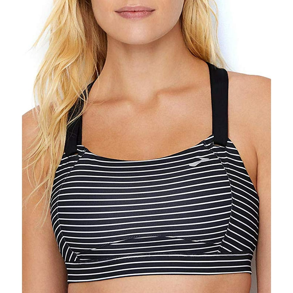 Brooks Brooks Moving Comfort Women's Juno Sports Bra, Black/White