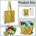 thumbnail image 2 of Cute Banana Canvas Tote Bag – Reusable Grocery Bag with Tropical Yellow Fruit Print, Kawaii Banana Illustration, Eco-Friendly Cotton Shopper for Everyday Use, 2 of 7