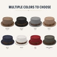 thumbnail image 7 of Summer Breathable Mesh Pork Pie Hat,Retro Straw Breathable Sun Protection Cap,Lightweight Fedora Bowler Hat, 7 of 7