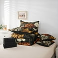 thumbnail image 6 of Homewish Boys Girls Chic Floral Flowers Bedding Comforter Set 7 Pieces,Luxury Exotic Style Full Bedding Set Lightweight,Vintage Retro Aesthetic Fitted Sheet Flat Sheet,Super Cozy Room Decor, 6 of 8