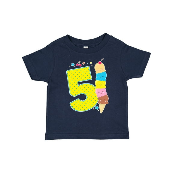 Inktastic Ice Cream Fifth Birthday Blue Boys or Girls Toddler T-Shirt