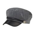 thumbnail image 1 of Qarigey MujerCapitánSombrero Gorra con visera Moda Estilo británicoRetro Multicolor Cómodo Sombreros Gris Algodón, 1 of 6
