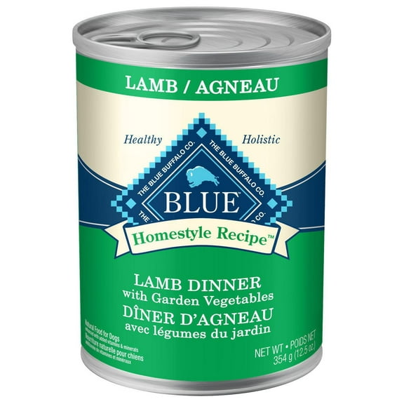 Blue Homestyle Recipe Repas à l'agneau avec légumes du jardin pour chiens, nourriture humide, boîte de 354 ml (12,5 oz)
