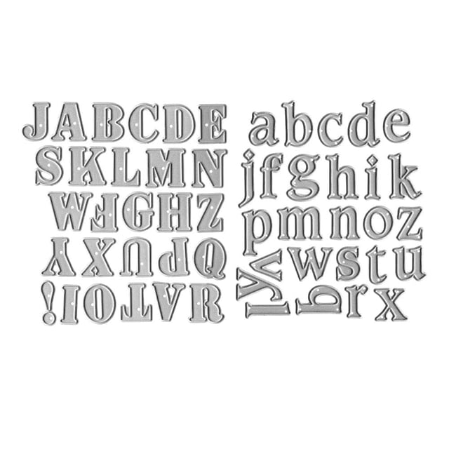 Juego de Troqueles de Corte de Metal Hying con 26 Letras del Alfabeto
