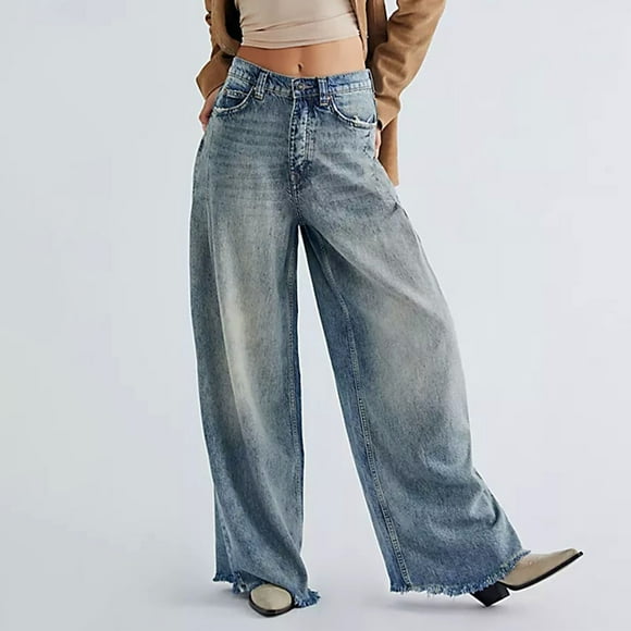 Soki Jeans for Women Wide Leg Baggy Jeans for Women Loose Boyfriends Denim Pants