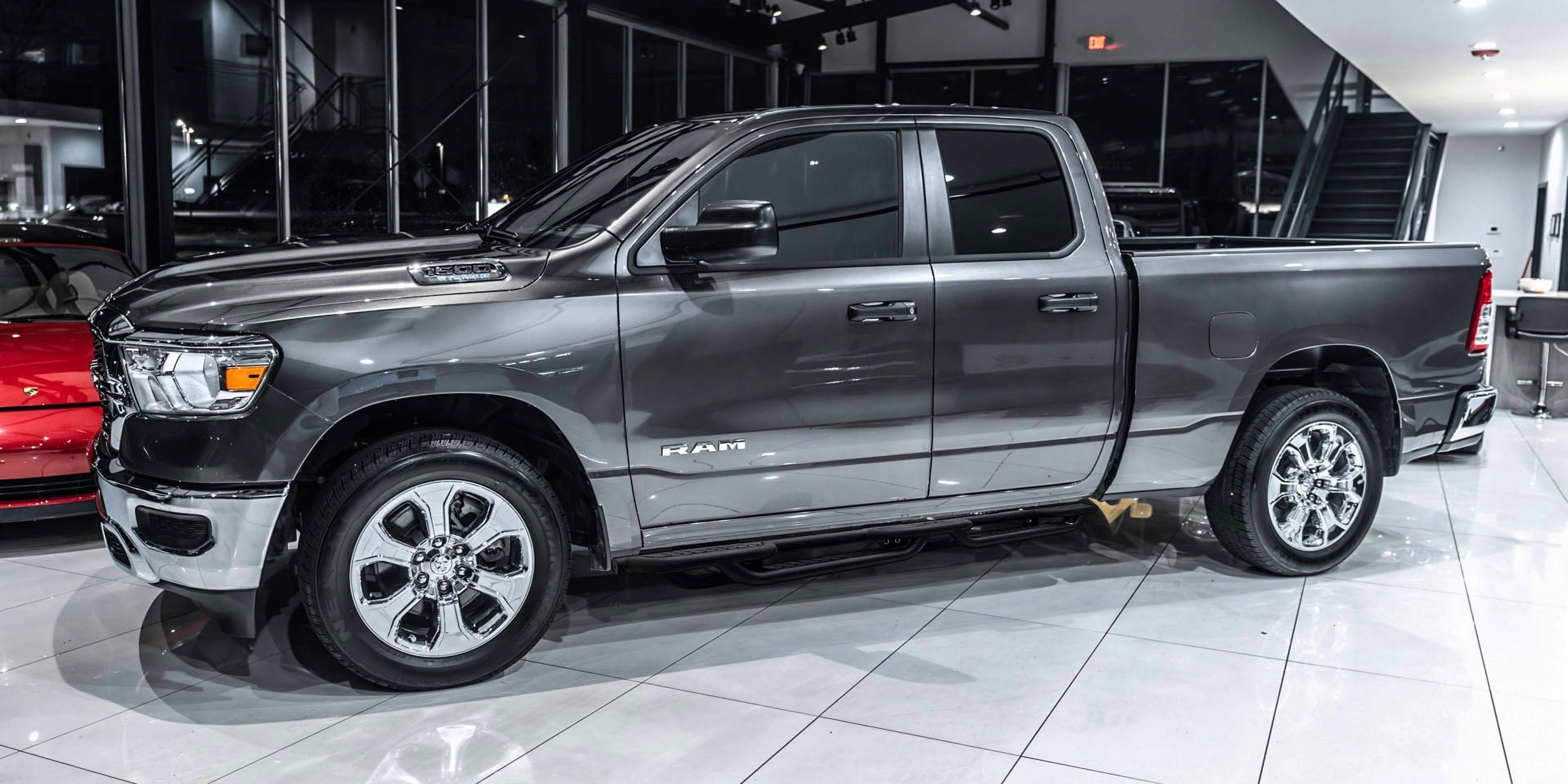 Vijay Steel Running Boards Compatible with 2019-2020-2021-2022-2023-2024-2025-2026 Dodge Ram 1500 New Body Style Quad/Extended Cab Bolt-on Side Steps Rails Steel Nerf Bars
