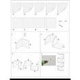 thumbnail image 4 of Estantes de esquina montados en la pared, estante de pared clásico de ángulo radial de 5 niveles para almacenamiento en estantería (color: madera), 4 of 5