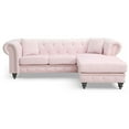 thumbnail image 4 of Glory Furniture Nola Velvet Sofa Chaise in Pink, 4 of 6