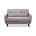 thumbnail image 3 of Skyline Decor Light Grey Fabric Upholstered Loveseat, 3 of 9