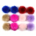 thumbnail image 5 of 12PCS Pompon Ball, Soft Natural Faux Fur Fluffy Pompom Balls Elastic Cord for Girls Women Hats Shoes Scarves Bags Keychains DIY Decoration, 5 of 8