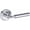 Chrome, variant on Baldwin PVLACSRR055 La Conner Privacy Door Lever Set - Nickel