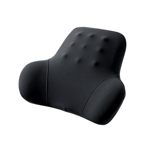 Cojín lumbar, almohada de apoyo, almohadilla para silla para descansar, dormir, reclinable negro