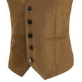 thumbnail image 4 of UTTOASFAY Mens Coats Outerwear Winter Fashion Vintage formal Business Men'S Breasted Vest V-Neck Waistcoat Waist Vest Flash Picks Yellow Xxxxxl, 4 of 6