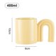 thumbnail image 2 of Taza de cerámica con manija de puerta de color sólido personalizada, taza de Arte Moderno de gran capacidad, taza de café y leche para desayuno, 400ml, 2 of 5