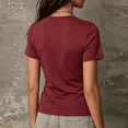 thumbnail image 4 of Womens Short Sleeve Wrap T Shirt V Neck Ruched Slim Fit Casual Solid Color Blouse S, 4 of 4