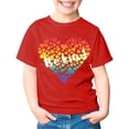thumbnail image 4 of MEZZALL T-Shirt à Col Rond Imprimé Lettres pour Enfants Unisexe, Rouge, 6-7 Ans, 4 of 4