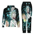 thumbnail image 2 of Rick And Morty Unisex Adult Sweatsuits Hoodie & Sweatpants Long Sleeve Hooded Sweatshirt Matching Joggers Tracksuit Sets 4XL, 2 of 9