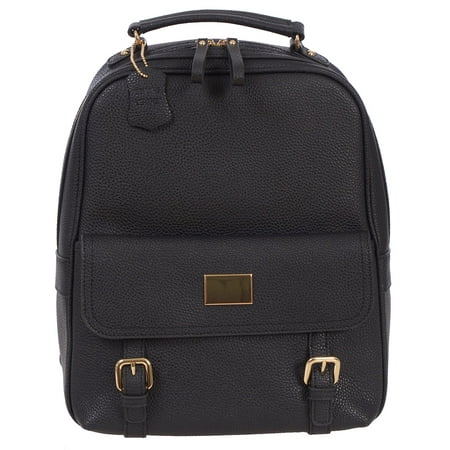 Black Leather Backpack - Renwick Genuine Leather Ladies Backpack with Tablet Compartment, Black