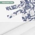 thumbnail image 6 of Blue Flower Tie Up Valance Curtains for Windows, Kitchen Curtains Window Shades, Spring Leaf Vintage Farmhouse Boho Plant Light Filtering Roman Curtain Valances for Bedroom/Bathroom/Cafe 60"x18", 6 of 9