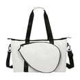 thumbnail image 1 of DYNWAVECA Badminton Bag Badminton Racket Shoulder Bag Versatile Removable Adjustable Strap Large Badminton Handbag Badminton Racket Bag Beige, 1 of 9