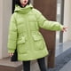 thumbnail image 1 of Parkas de manga larga para mujer, abrigo cálido con bolsillo, chaqueta larga de invierno, parkas de plumón para mujer, 1 of 7