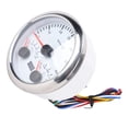 thumbnail image 3 of M Buder 85mm (3.375 inches) 3 in 1 Electrical Tachometer Oil Pressure Water Temp Gauge 6000 RPM 0-150 PSI for RV Yacht Truck with 7 Colors Backlight White Dial Silver Bezel, 3 of 9