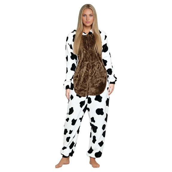 DHFJKG Unisex Adult Onesie Pajamas Animal One Piece Snug Fit Plush Halloween Sleepwear Homewear