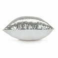 thumbnail image 6 of PiccoCasa 18"x18" Shiny Sequin Throw Pillow Covers Decorative Pillowcase, Silver 1, 6 of 8