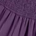 thumbnail image 6 of Outfmvch linen pants women Palazzo Flowy Pants Gauchos for Women Paper Bag Pants Women Drawstring Elastic Waist Lace Side Flowy Pants Plus Size Pant Beach Pants for Women Beach Trousers Purple S, 6 of 9