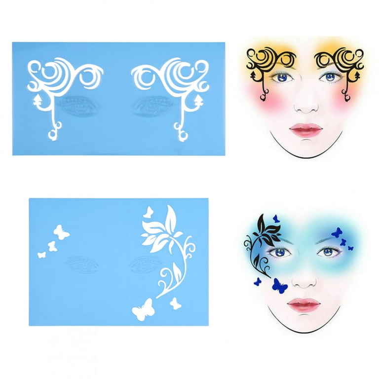 7styles-set-reusable-face-paint-stencil-body-painting-template-flower-butterfly-facial-design-body-painting-template-flower-butterfly-stencil-walmart-com