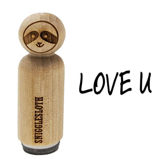 Love U You Text Rubber Stamp for Scrapbooking Crafting Stamping - Mini 1/2 Inch